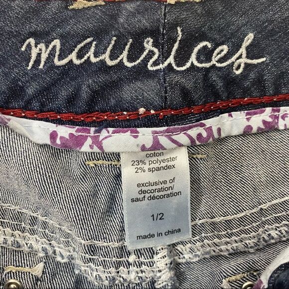 Maurice’s Denim Dark Wash Double Stitched Capri Jeans Sz 1/2 - Picture 8 of 8